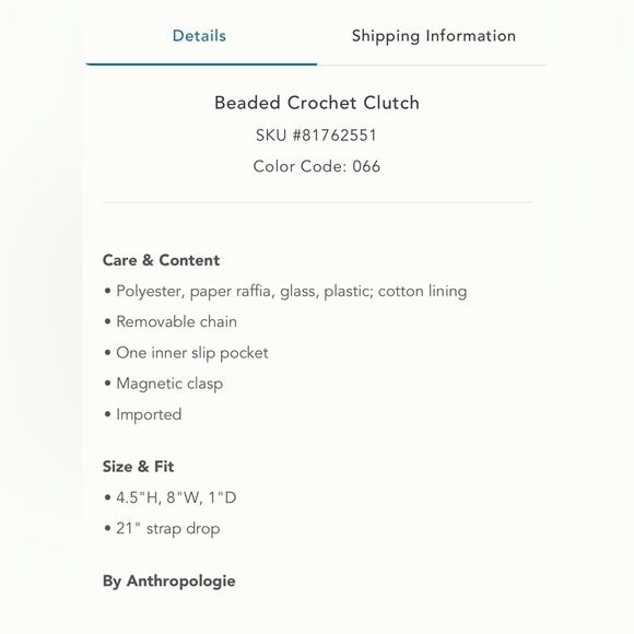 Anthropologie beaded Crochet Clutch - Picture 5 of 16